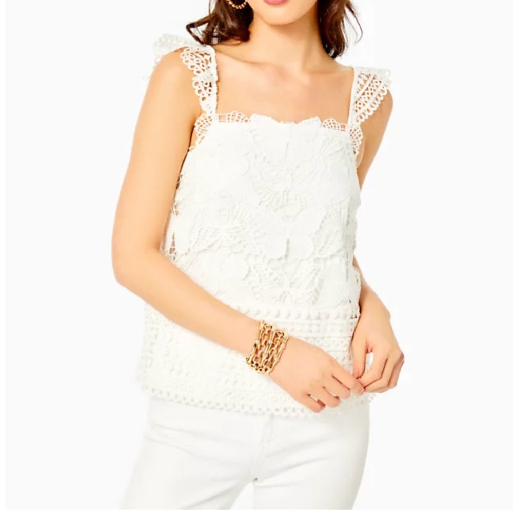 NWT Lilly Pulitzer "Azaria" Lace Tank Top size: M
